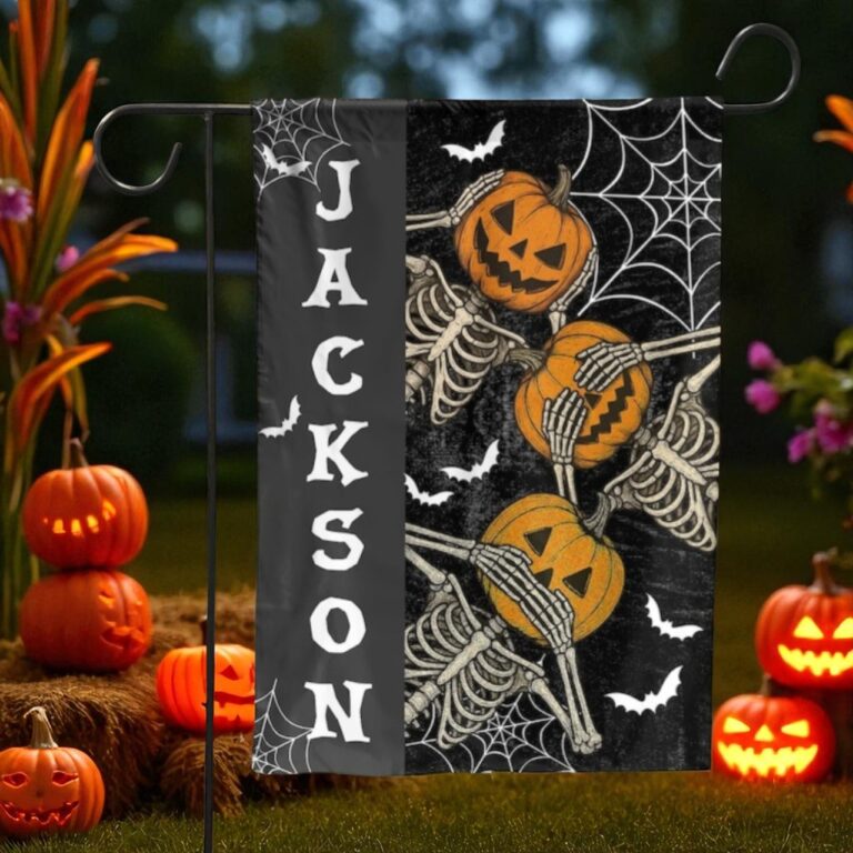 Halloween Garden Flag, Personalized Spooky Yard Decoration