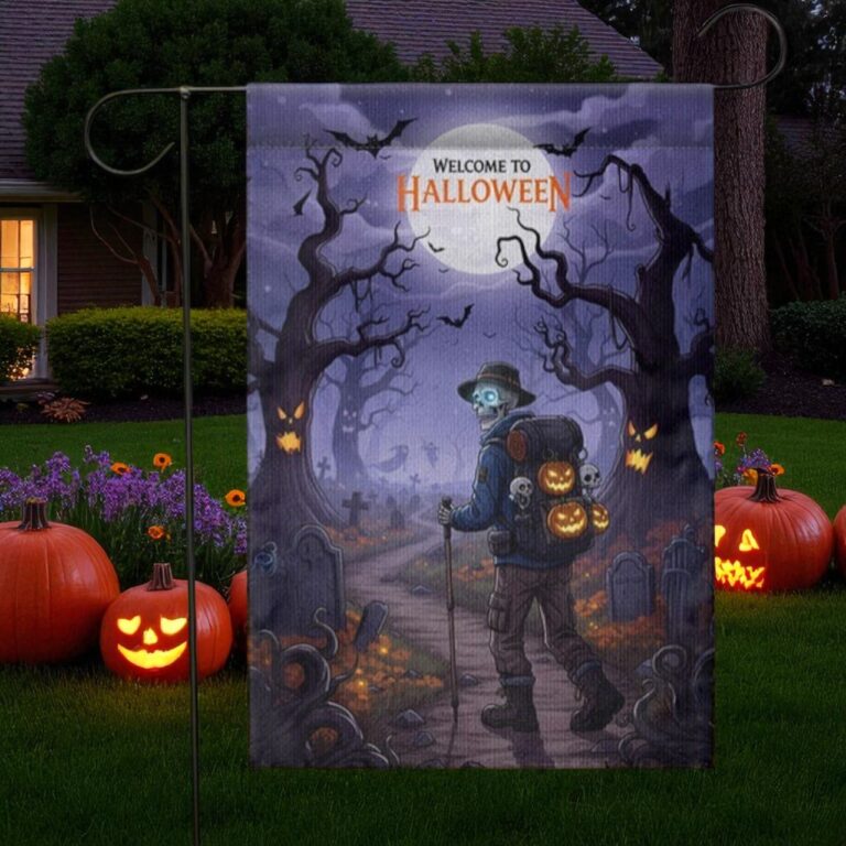 Halloween Garden Flag, Spooky Fall Yard Decoration