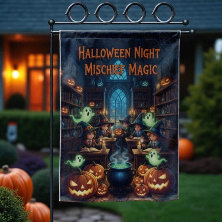 Halloween Garden Flag, Spooky Outdoor Decor