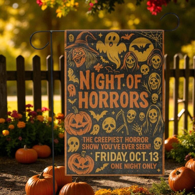 Halloween Garden Flag, Spooky Outdoor Decoration