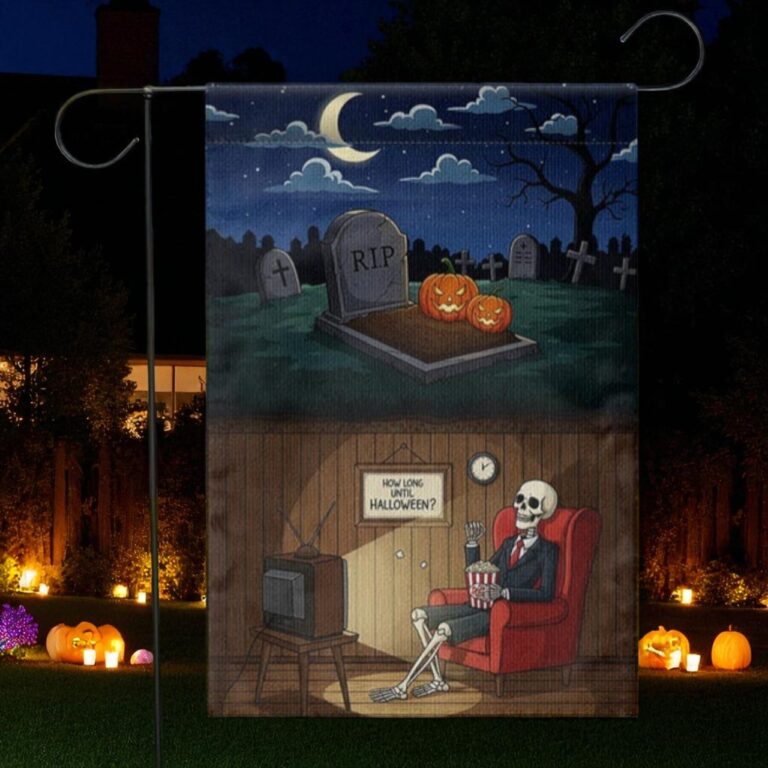 Halloween Garden Flag, Spooky Outdoor Fall Decor