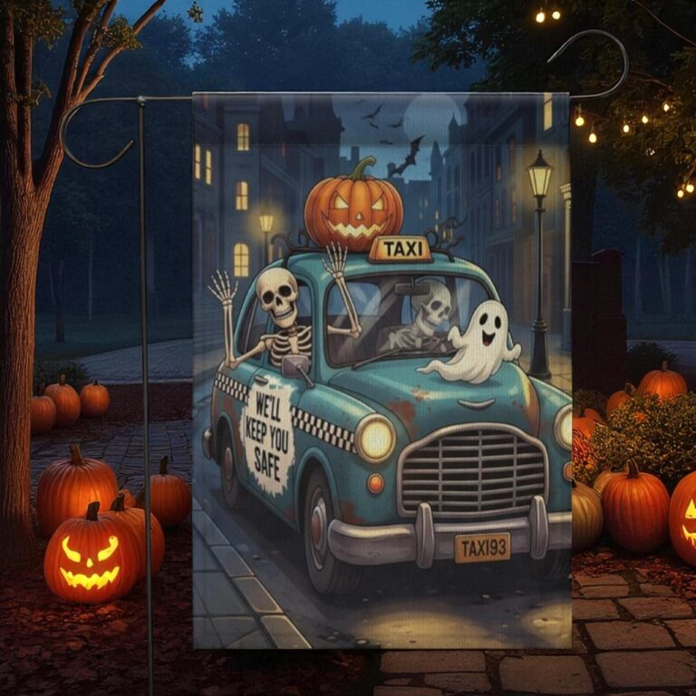 Halloween Garden Flag, Spooky Outdoor Yard Decor