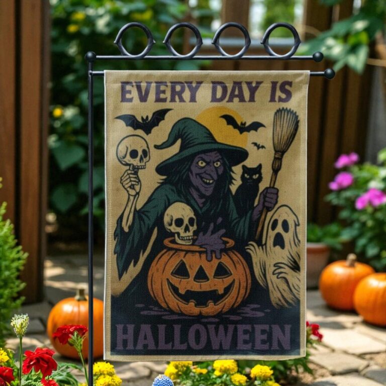 Halloween Garden Flag, Spooky Porch Decoration