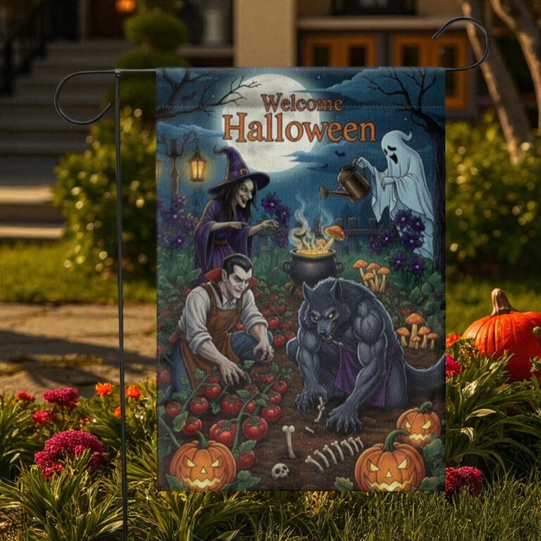 Halloween Garden Flag, Spooky Yard Decor