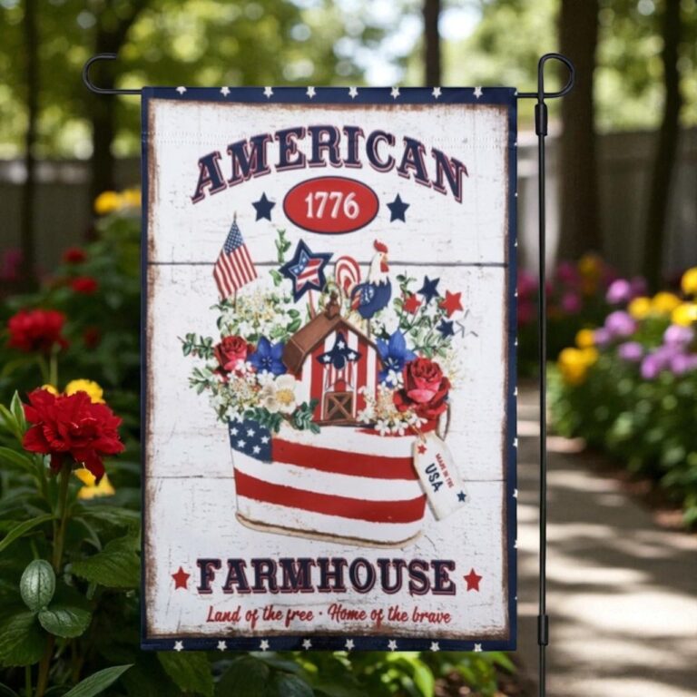 Independence Day Garden Flag, Patriotic 4th of July Decor