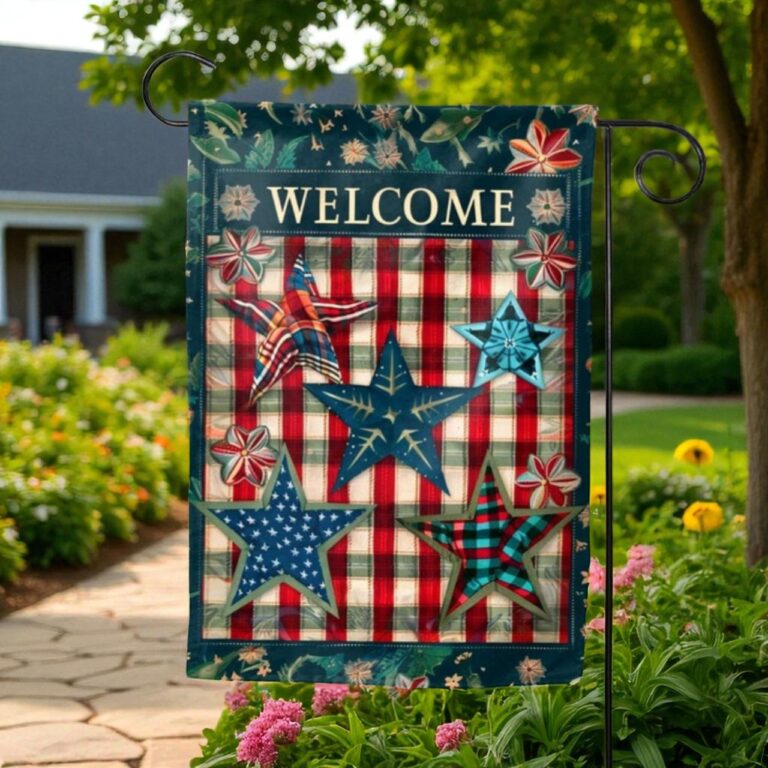 Independence Day Garden Flag, Patriotic Outdoor Decor