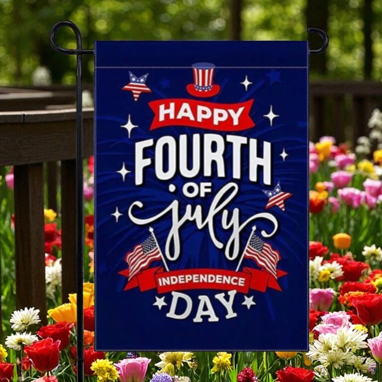 July 4th Garden Flag, Patriotic Yard Decor