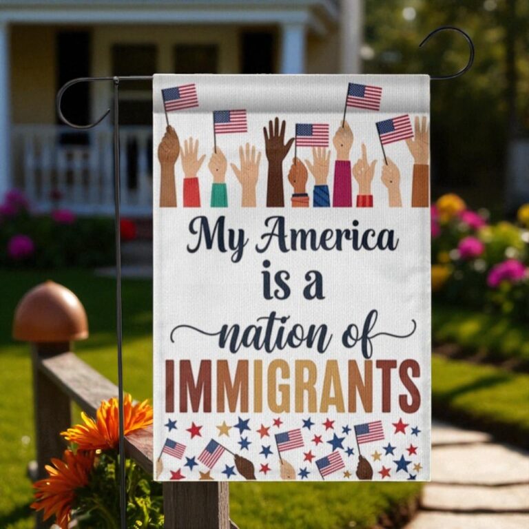 My America Nation of Immigrants Flag, Patriotic Garden Flag