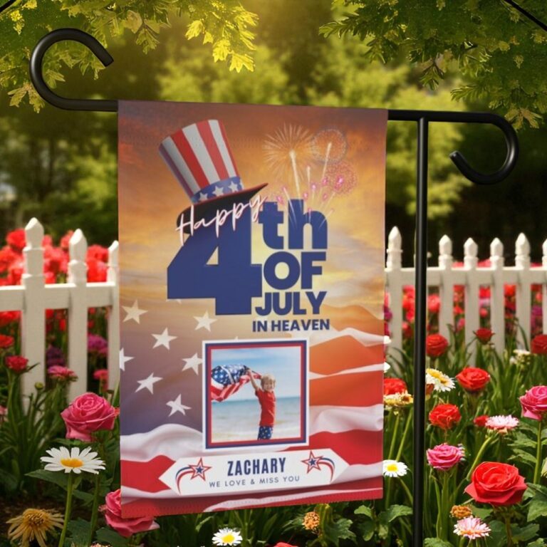 Personalized Memorial Garden Flag, Custom Cemetery Grave Flag