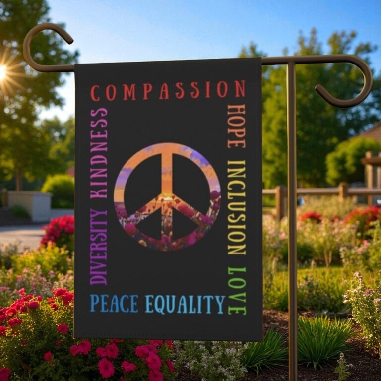 Pride Peace Flag, Rainbow Colors Yard Sign