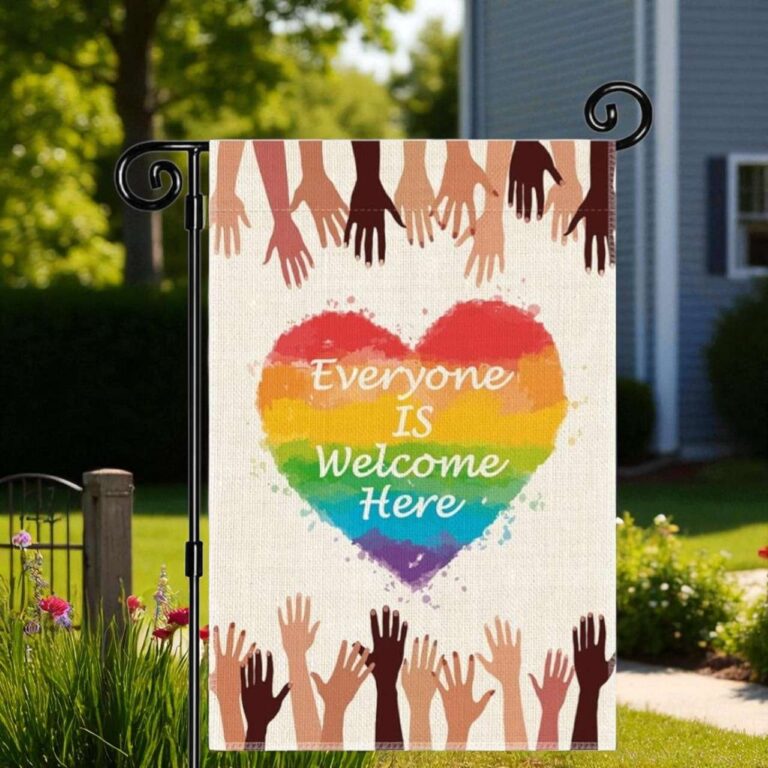 Welcome Garden Flag for Pride, Equality & Kindness Outdoor Decor
