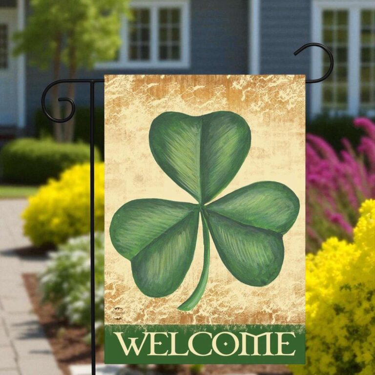 Shamrock Garden Flag for St. Patrick’s Day Welcome Decor